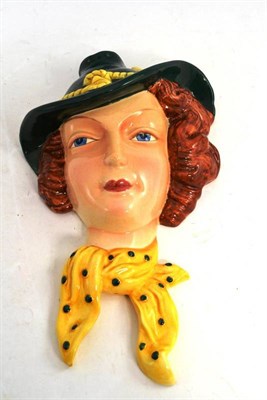 Lot 35 - A Beswick wall mask, model No 449, impressed 'Made in England 449'