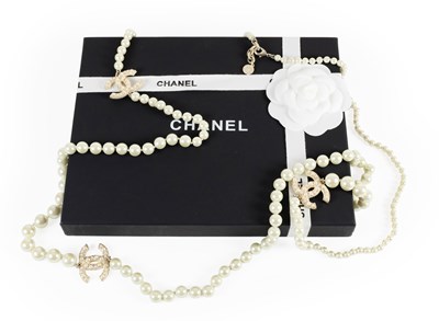 Lot 1069 - Chanel 100th Anniversary Faux Pearl Sautoir...