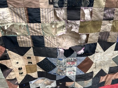 Lot 2084 - 19th Century Silk Patchwork comprising a...
