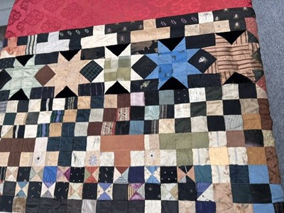 Lot 2084 - 19th Century Silk Patchwork comprising a...