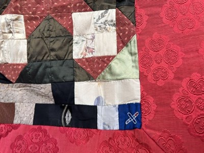 Lot 2084 - 19th Century Silk Patchwork comprising a...