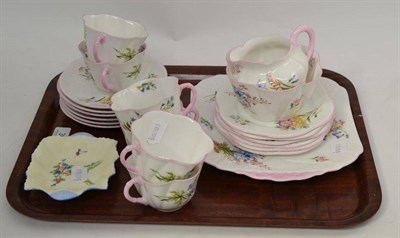 Lot 39 - Shelley 'Wild Flowers' tea set