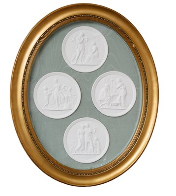 Lot 2 - A Set of four Royal Copenhagen Parian Roundel...