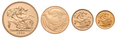 Lot 191 - UK Gold Proof Four-Coin Sovereign Collection...