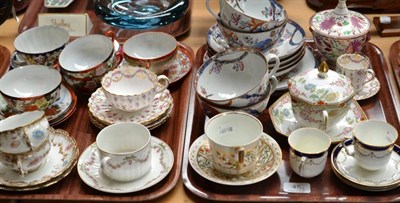 Lot 45 - 19th/20th century tea wares (on two trays)