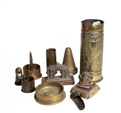 Lot 248 - Eleven Pieces of Trench Art, including a piece...