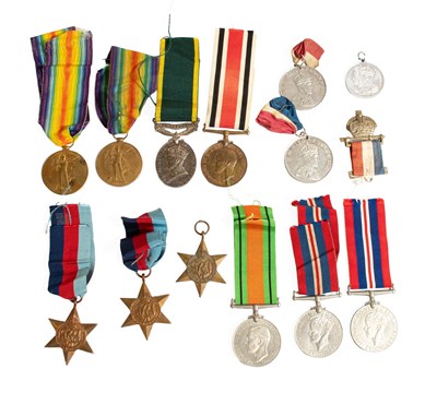 Lot 74 - Two Victory Medals, awarded to 4423 PTE.R.REA,...