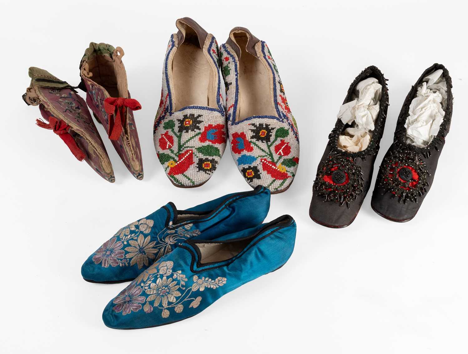 Lot 2077 - 19th Century and Later Shoes comprising a pair...
