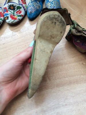 Lot 2077 - 19th Century and Later Shoes comprising a pair...