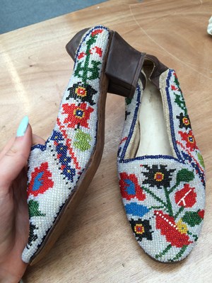 Lot 2077 - 19th Century and Later Shoes comprising a pair...