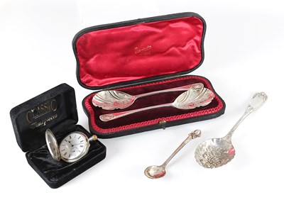 Lot 109 - A Cased Pair of Victorian Silver...