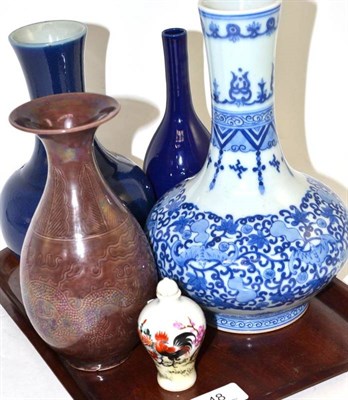 Lot 48 - Five assorted Chinese/Japanese vases