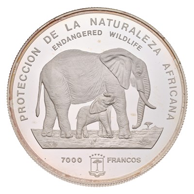 Lot 311 - Equatorial Guinea, Fine Silver Proof 7000...