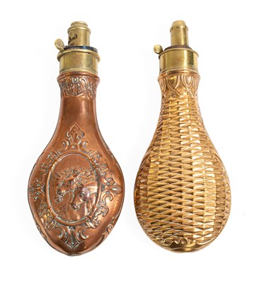 Lot 409 - A 19th Century Copper Powder Flask by G & J W...