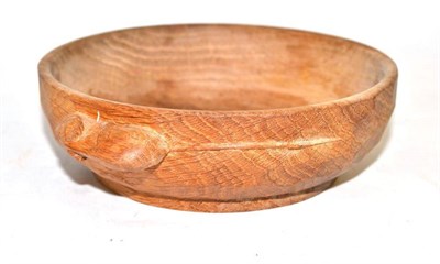 Lot 63 - A Mouseman oak nut dish