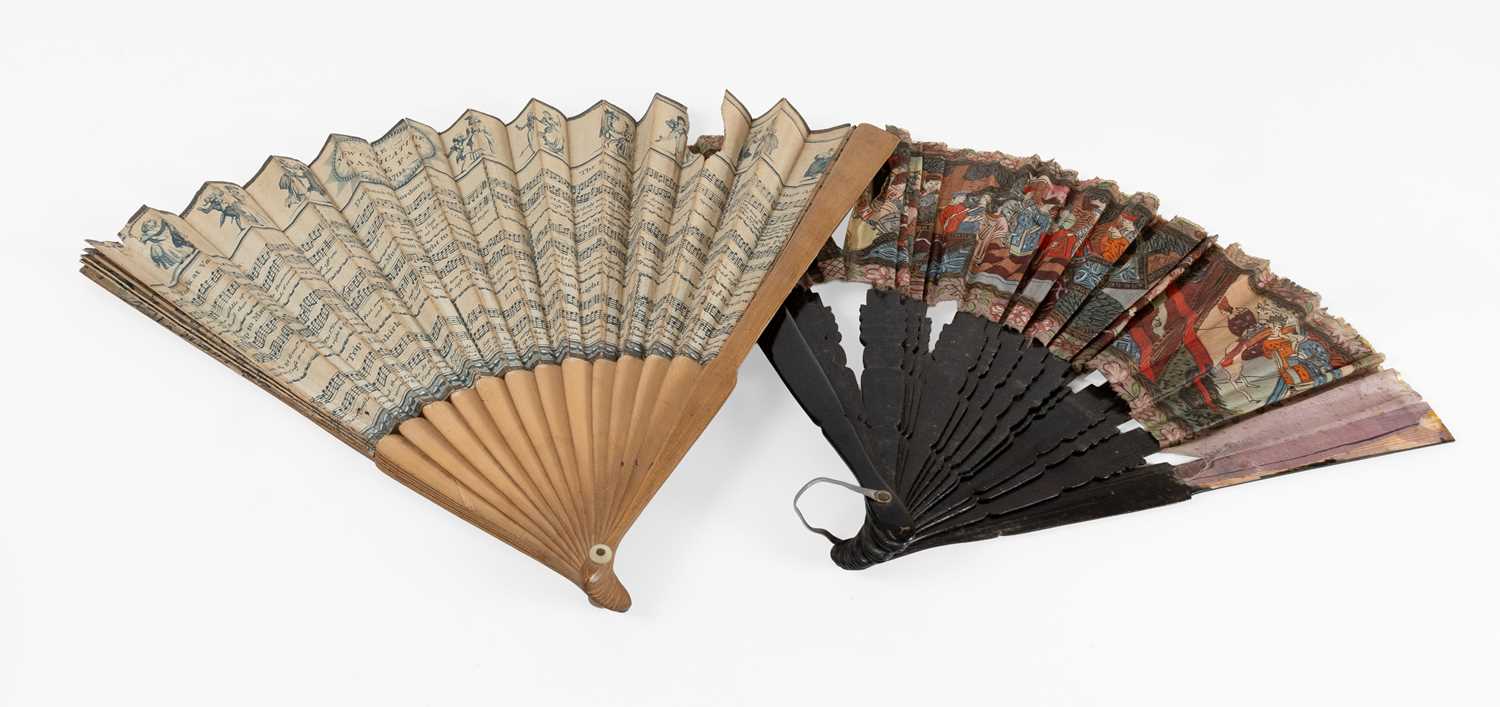 Lot 2076 - 18th Century 'The New Caricature Dance Fan For...