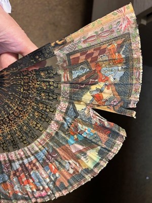 Lot 2076 - 18th Century 'The New Caricature Dance Fan For...