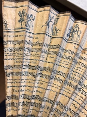 Lot 2076 - 18th Century 'The New Caricature Dance Fan For...
