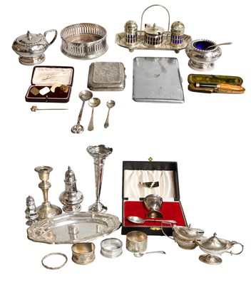 Lot 174 - A Collection of Assorted Silver and Silver...