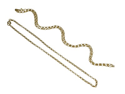 Lot 517 - Two Cable Link Chains, lengths 53.5cm and 40cm