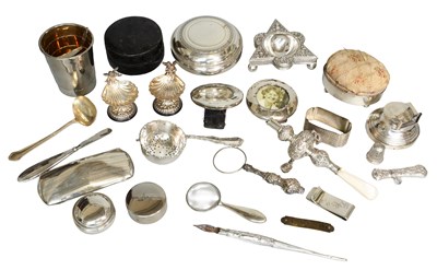 Lot 106 - A Collection of Assorted Silver and Silver...