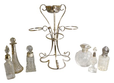 Lot 187 - A Collection of Assorted Silver-Mounted Glass...