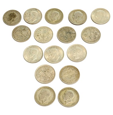 Lot 387 - Assorted Pre-1947 Halfcrowns, 16 in total,...