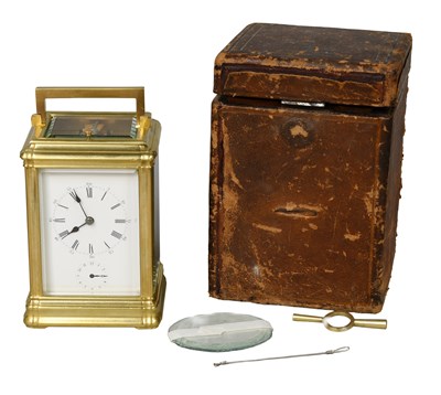 Lot 300 - A French Brass Strike and Repeat Carriage...