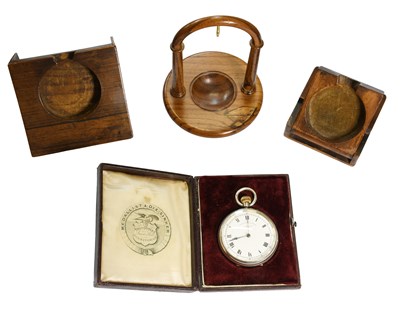 Lot 446 - A Silver Centre Seconds Open Faced Pocket...