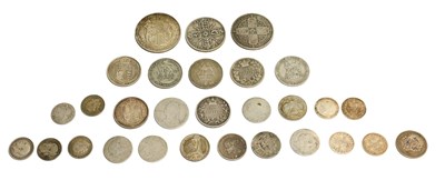 Lot 389 - Assorted Pre-1920 Silver Coins, mixed monarchs...