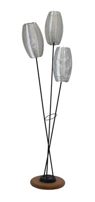 Lot 713 - A 1950s Floor Lamp, with three modern silver...