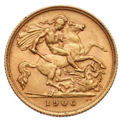 Lot 169 - Edward VII, Half Sovereign 1906; very fine