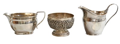 Lot 41 - A George III Provincial Silver Cream-Jug; A...