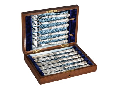 Lot 149 - A Cased Set of Six Victorian or Edward VII...
