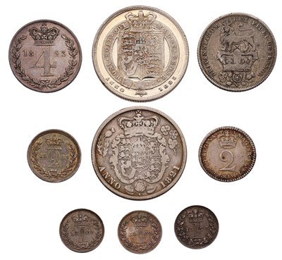 Lot 112 - Assorted Maundy Oddments, comprising: William...