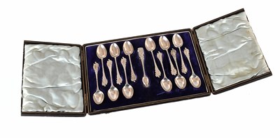 Lot 108 - A Cased Set of Twelve Victorian Silver...