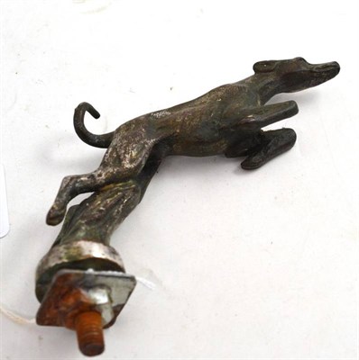 Lot 90 - Bronze car mascot of a greyhound