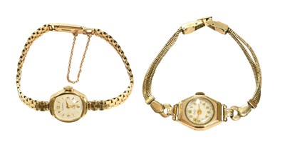 Lot 434 - A Lady's 9 Carat Gold Bentima Star Wristwatch,...