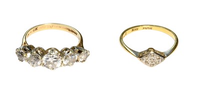 Lot 523 - A Diamond Plaque Ring, of rhombus design,...