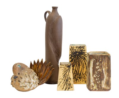 Lot 641 - A Danish Sculptural Stoneware vase, by Jørgen...