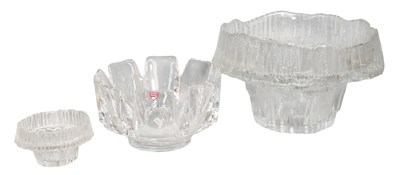 Lot 195 - Large Iittala Stellaria Clear Textured Glass...