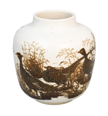 Lot 206 - Royal Copenhagen Pheasant Vase, printed and...