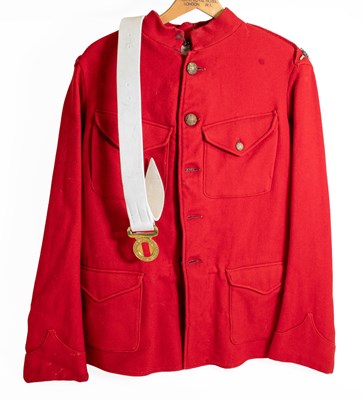Lot 313 - A Victorian Cavalry Working Jacket, in scarlet...