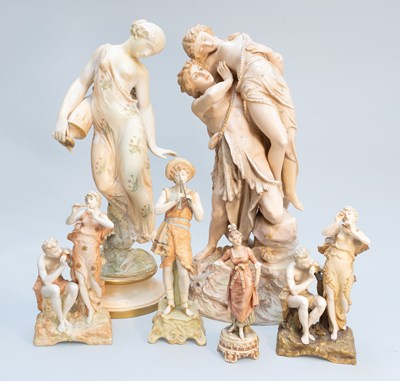 Lot 57 - A Royal Worcester Blush Ivory Porcelain Figure,...