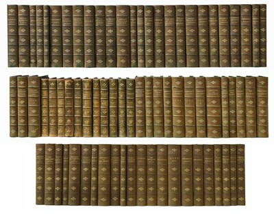Lot 7 - Leather Bindings. Sixty-four leather-bound...