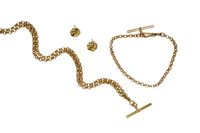 Lot 506 - A Cable Link Chain, stamped '9K' and '375',...