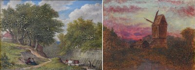 Lot 1063 - Robert Nightingale (1815-1895) Landscape with...