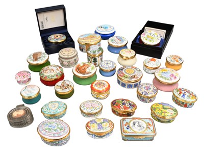 Lot 222 - A Collection of Mixed Enamel Boxes, including...