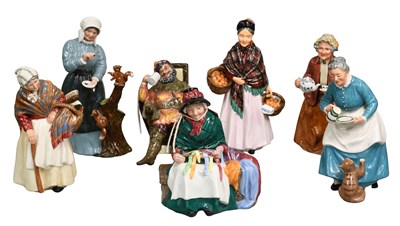Lot 224 - Seven Royal Doulton Porcelain Figures,...