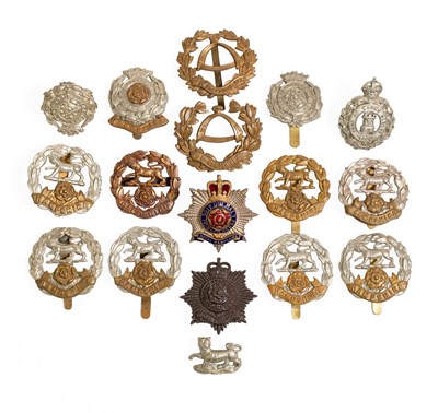 Lot 128 - A Collection of Seventeen Cap Badges to the...